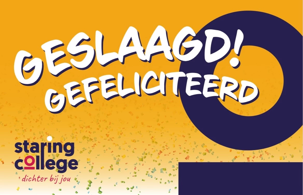 Geslaagd Gefeliciteerd